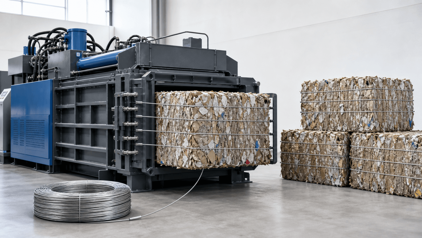 Galvanized wire used for waste paper baling